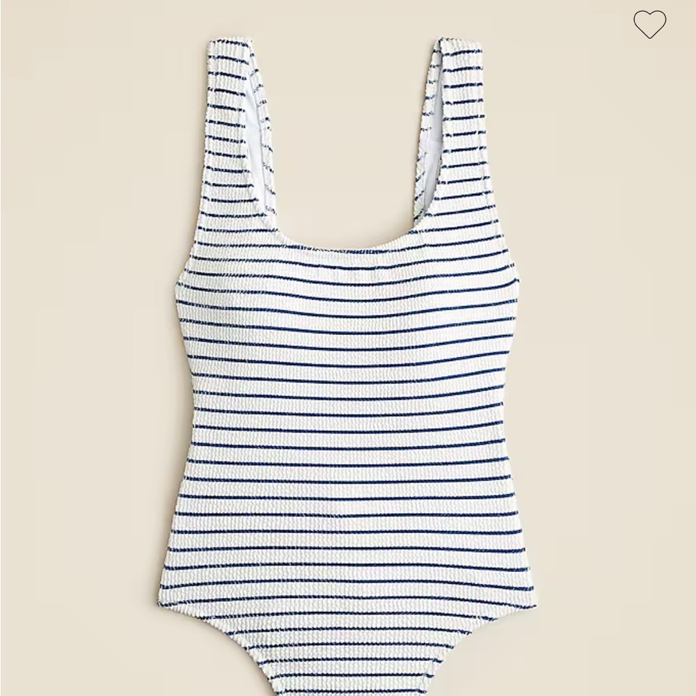 NWT Jcrew Claudia scrunchie striped One-Piece Swimsuit